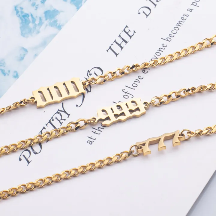 Fashion%20Non%20Tarnish%20Silver%2018K%20Gold%20Plated%20Stainless%20Steel%20Charm%20000-999%20Angel%20Number%20Bracelet%20Jewelry%20For%20Women%20-%20Image%208