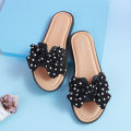 Slippers women, new summer bow tie indoor outdoor wear, use, cool slippers, and cute one word slippers for home use.