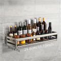 Aluminum Wall-Mounted Spice Rack Multifunctional Item Shelf Kitchen Tools Hooks Kitchen Condiment Storage Rack.