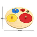 Montessori Wood Knob Puzzle Peg Board Geometric Shape Match Baby Educational Toy. 