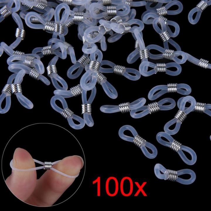 100PCS Plastic Silicone Glasses Chain Antiskid Rubber Ring Rubber Ring Strap Eyelets For Silicone Glasses Band Rope