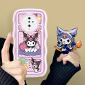 BILI for Vivo S1 Pro Back Cover With Free Ring Holder Cute Kuromi Soft Transparent Colorful Wavy Phone Cases. 