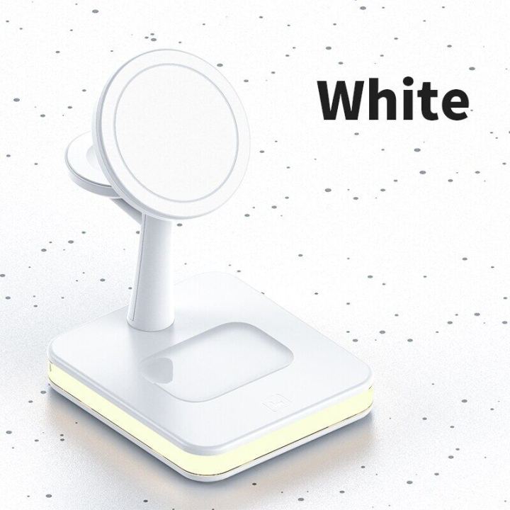 HOCE 15W 4 in 1 Magnetic Wireless Chager For Magsafe iPhone 12 13 14 15 Pro iWatch Airpods Pro 2 Magnetic Fast Charging Station Dock Stand LED Touch Light Charger Stand on Desk