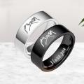 5-13 Size Stainless Steel Retro I Love You Hand In Hand Couple Ring Black Promise Rings Daily Matching Popular Jewelry. 