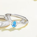 A deer with a couple pair of rings S925 sterling silver men and women versatile plain ring forest antler zircon Christmas ring.