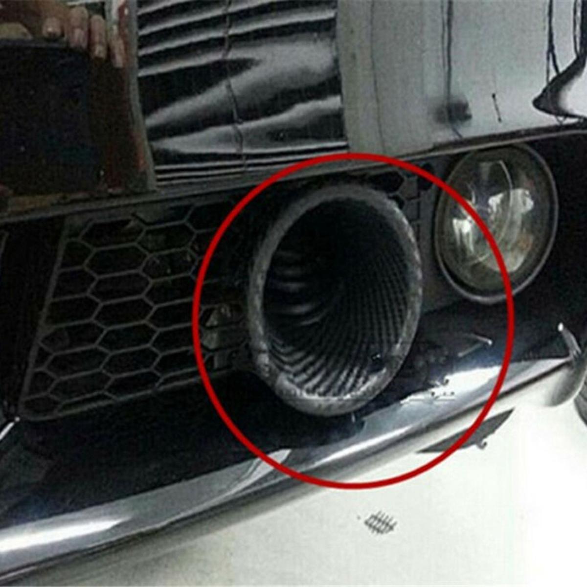 【Lejia】1 Set Car Turbo Air Intake Turbine Funnel Kit Carbon Fiber Style Auto Turbo Air Intake Pipe Kit