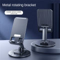 360 Rotation Mobile Phone Bracket Desktop Telescopic Folding Double Shaft Design Stable Anti Fall Creative Bracket.