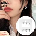 Carat C-shaped Textured Earrings 6 Pairs Women's Huggie Earrings Stylish Solid Color C-shaped Ear Hooks for Prom Party Electroplated Jewelry for Commute Buyers' Favorite Earrings Set. 