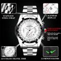Big Face Dial 46MM Wrist Watch for Men Steel Bracelet Waterproof Military Sports Male Quartz Wristwatches.