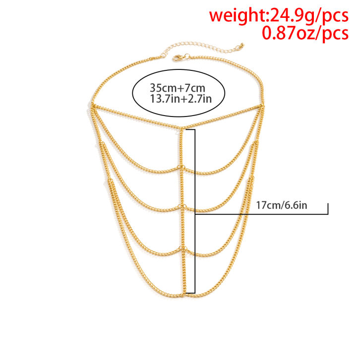 PuRui%20Fashion%20Simple%20Metal%20Multilayer%20Chain%20Upper%20Arm%20Bracelet%20Women's%20Sleeveless%20Shoulder%20Ornament%20Shoulder%20Chain%20Body%20Jewelry%20-%20Image%204
