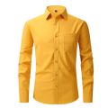 Size USA Elasticity Slim Fit Men Dress Work Casual Men Shirt Long Sleeve Slim Fit White Black Blue Red Male Social Formal Shirts. 