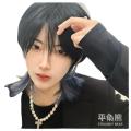 Jingqi Men's Wig Handsome Short Hair Is Too Gay Hair cos Wolf Tail Dyed Personality Fashion Trend Japanese Handsome T.