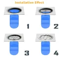 Drain Backflow Preventer 4 Pack, One Way Valve For Pipes Tubes In Toilet Bathroom Floor Drain Seal Resist Smell And Bugs, 1.97 inch Silicone. 