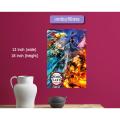 Demon Slayer Tanjiro Nezuko Uzui Anime Poster Sticker -12 inch x 18 inch.