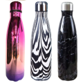 750ml Marble Design Stainless Steel Double Wall Vacuum Insulated Water Bottle. 