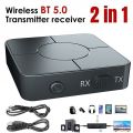 【3C VictoryEagle】2 in 1 Wireless Bluetooth 5.0 Transmitter Receiver Portable Stereo Audio Music Receiver 3.5mm AUX Jack TV Speaker. 