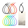 5Pcs Silicone Reusable Diy Keychain Keyring Ties Zip Tie Headset Data Line Twisted Rope Universal Magic Tie.