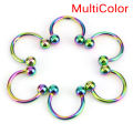 【3C VictoryEagle】10PCS Stainless Steel Horseshoe Lip Nose Septum Ring Stud Piercing.