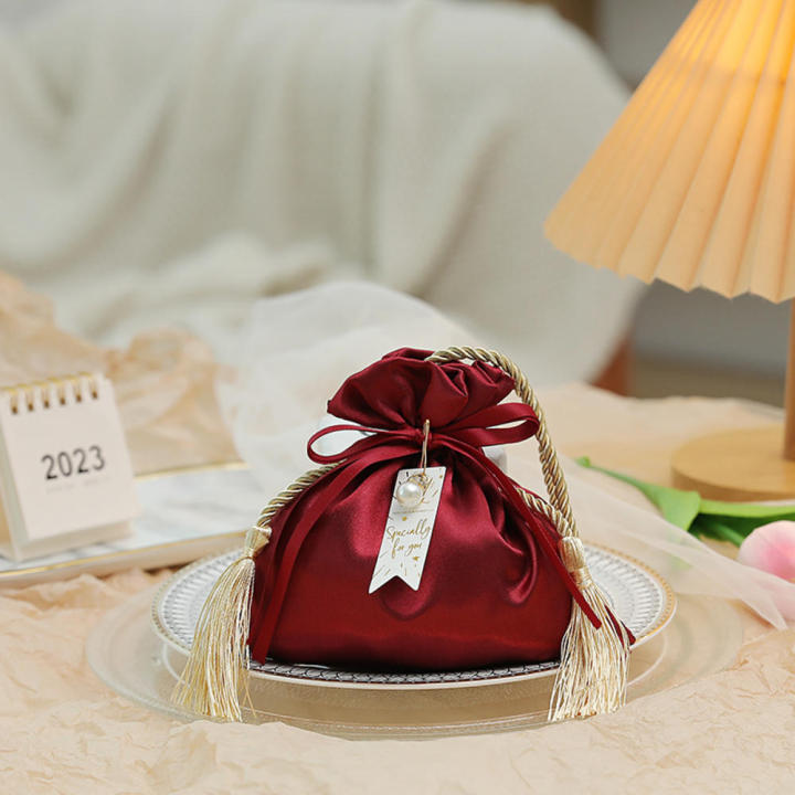 Expert Recommended】 Pouch Elegant Satin Sachet Gift Bag Luxury