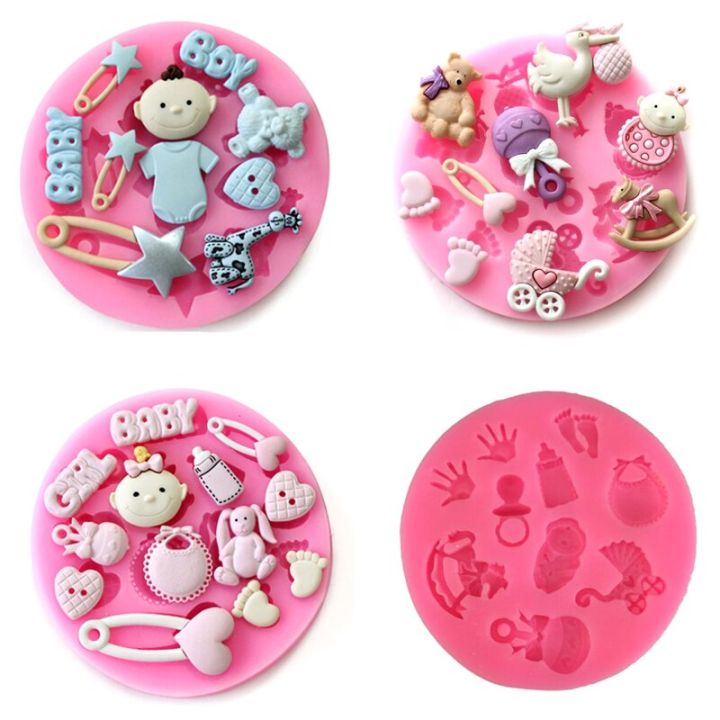 3D Baby Clothes Shower DIY Silicone Mold Fondant Kitchen Cake Decorating Molds for Chocolate Mould Baking Tools