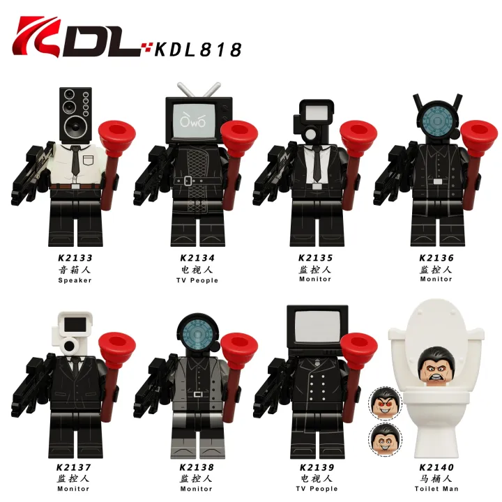 KDL818 Skibidi Toilet Man Building Blocks Accessories Titan TV Monitor Cameraman Speakman Figures Toys Gifts for Boys