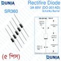 SR360 Rectifier Diode 3A 60V DO-201AD SR-360 Schottky Barrier.