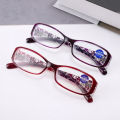 2024 New Women's Printed Reading Glasses Tree Spring Leg Presbyopic Glasses Running Rivers and Lakes Anti-Blue Light Tik Tok New Reading Glasses.