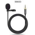 REMAX LIFE RL-LF31 MICDO SERIES 3.5MM AUX CLIP LAVALIER MICROPHONE FOR LIVE BROADCAST / AUDIO / VIDEO RECORD.