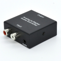 Analog to Digital Audio Converter Black R/L 3.5mm AUX to Digital Coaxial for. 
