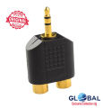 Dual Rca Female (1 Piece) Jack 3.5Mm Mail To Adapter Connector. 