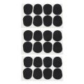 FLYEER 24Pcs Alto/Tenor Saxophone Sax Mouthpiece Patches Pads Cushions Black---0.8mm. 