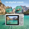 Portable 720P Digital Camera Video Camcorder 2.7 Inch Large TFT Screen with Carry Bag-sliver. 