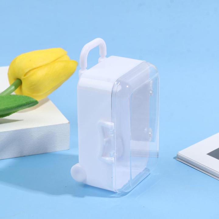 Miniature PlasticTravel Suitcase Luggage Box Doll Accessories Furniture Kids Toy