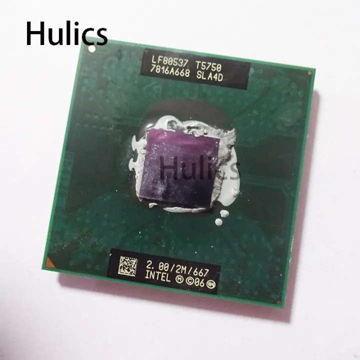 Hulics Original intel CPU laptop Core 2 Duo T5750 CPU free soft pak