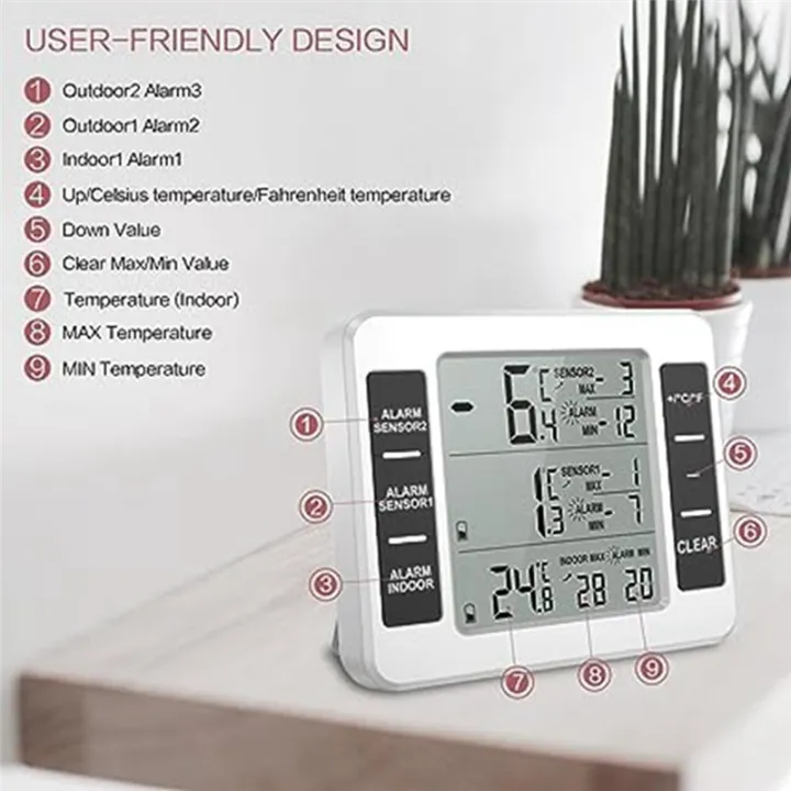 Wireless%20Refrigerator%20Thermometer%20Digital%20Freezer%20Thermometer%20Temperature%20Monitor%20with%202%20Sensors%20for%20Indoor%20Outdoor%20Durable%20Easy%20to%20Use%20-%20Image%202