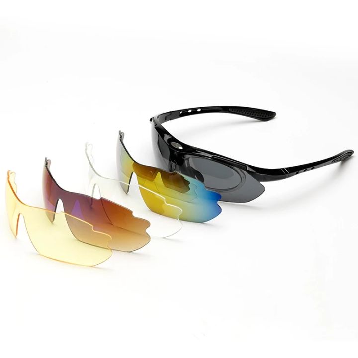 HoneyYami%20Sports%20Men%20Ladies%20Sunglasses%20Road%20Bike%20Glasses%20Mountain%20Bike%20Cycling%20Protection%20Goggles%20Glasses%20Bike%20Glasses%20Protection%205%20Lenses%20-%20Image%202