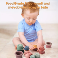7pcs/set Silicone Building Block Baby Silicone Toy Stacking Cups Hourglass Toys Silicone Stacked cups Baby Educational Toys.