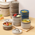 Food Warm Lunch Container,Stainless Steel Thermal Lunch Container Portable Thermal Bento Box Food Container Blue B Easy to Use. 