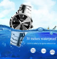 Luxury Fashion Watch For Men Tungsten Steel Strap Classic Luminous Date Waterproof Quartz Man Wristwatch.