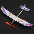 2X Elastic Rubber Band Powered DIY Foam Plane Model Kit Aircraft Educational Toy. 