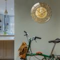 Islamic Quartz Acrylic Wall Clock Pendulum Muslim Living Room Decoration Art Indoor Wall Clock Pendant(Rose Gold).