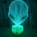 Alien 3D Illusion Lamp Acrylic Night Light with Touch Remote Hologram Table Lamp 7 Colors Changing Room Decor Birthday Gifts. 
