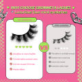 GROINNEYA Fluffy Lashes 5 Pairs 3D Faux Mink Lashes Fluffy Soft Wispy Volume Natural long False Eyelashes Reusable Eyelashs Make. 