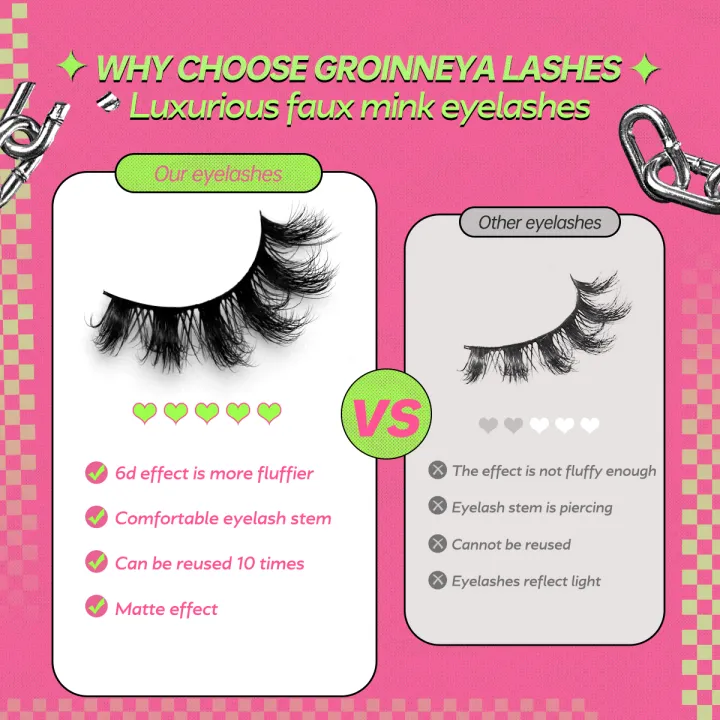 GROINNEYA%20Fluffy%20Lashes%205%20Pairs%203D%20Faux%20Mink%20Lashes%20Fluffy%20Soft%20Wispy%20Volume%20Natural%20long%20False%20Eyelashes%20Reusable%20Eyelashs%20Make%20-%20Image%204