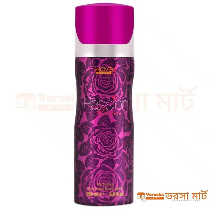 International UAE product Body spray party scent Havex Passion used for female - 200 ml