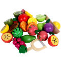 Kids Wooden Magnetic Cutting Fruit Toys Fruit Vegetable Cutting Watching Baby Cutting Cutting Joy Home Kitchen Toys. 