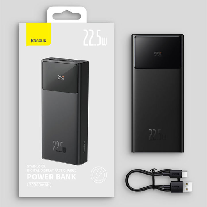 Baseus%20Power%20Bank%2020000mAh%2022.5W%20Star-Lord%20Digital%20Display%20Fast%20Charge%20with%20USB%20to%20Type-C%203A%200.3m%20Black%20Cable%20-%20Image%208