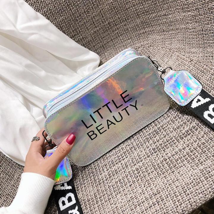 Little Beauty Holographic Sling Bag Cross Body Shoulder Bag for Girls Womens Daraz .bd