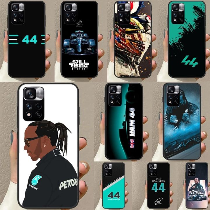 F1 Lewis Hamilton 44 Case For Xiaomi Redmi Note 12 11 10 8 9 Pro Note 12S 9S 10S 11S Cover For Redmi 10C 12C 9C