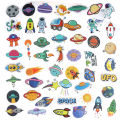 50Pcs Cartoon Space Planet Stickers Laptop Luggage Guitar Skateboard Decals BAWEI. 